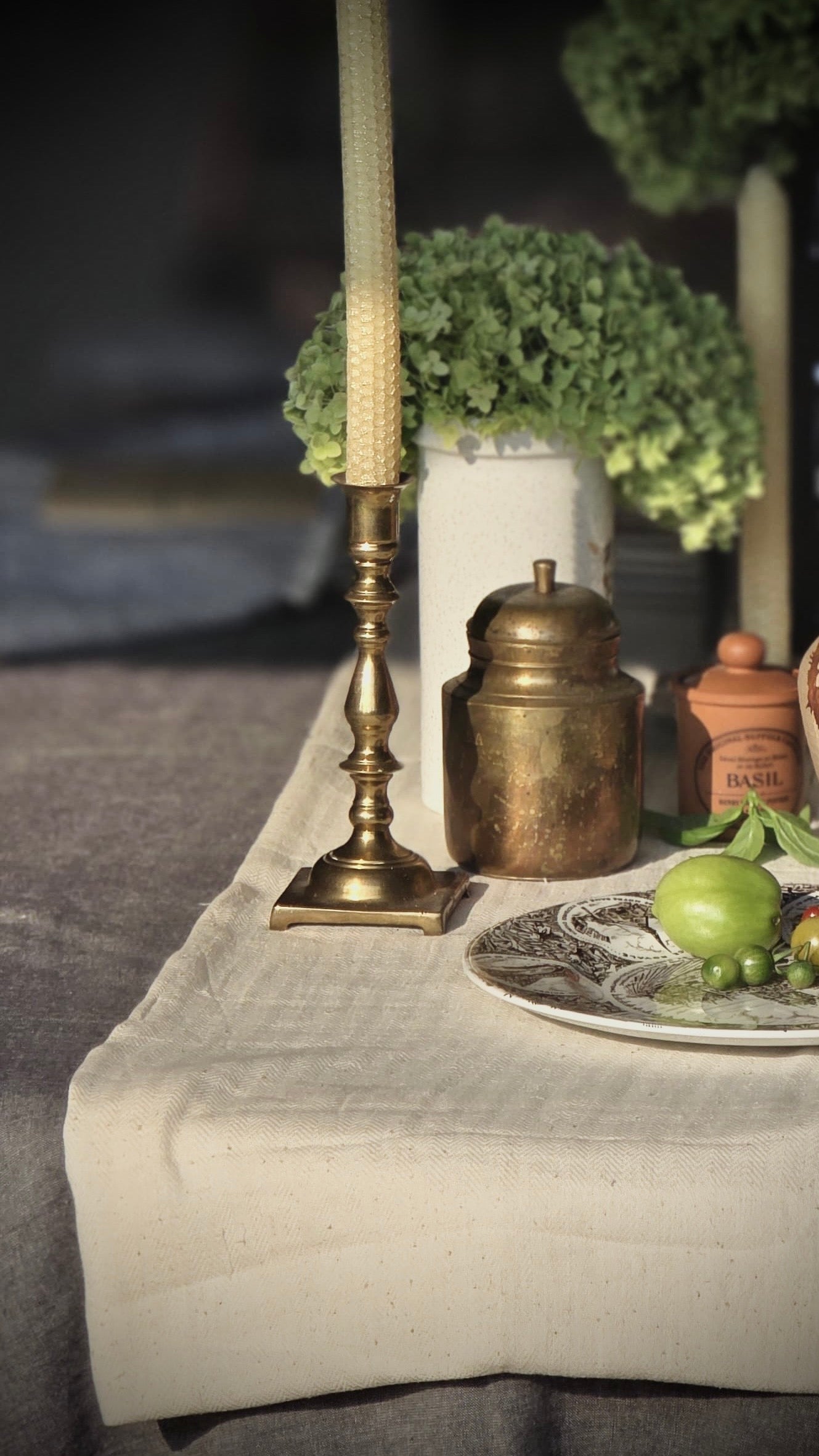 The Kala Cotton Table Runner in Undyed Ivory