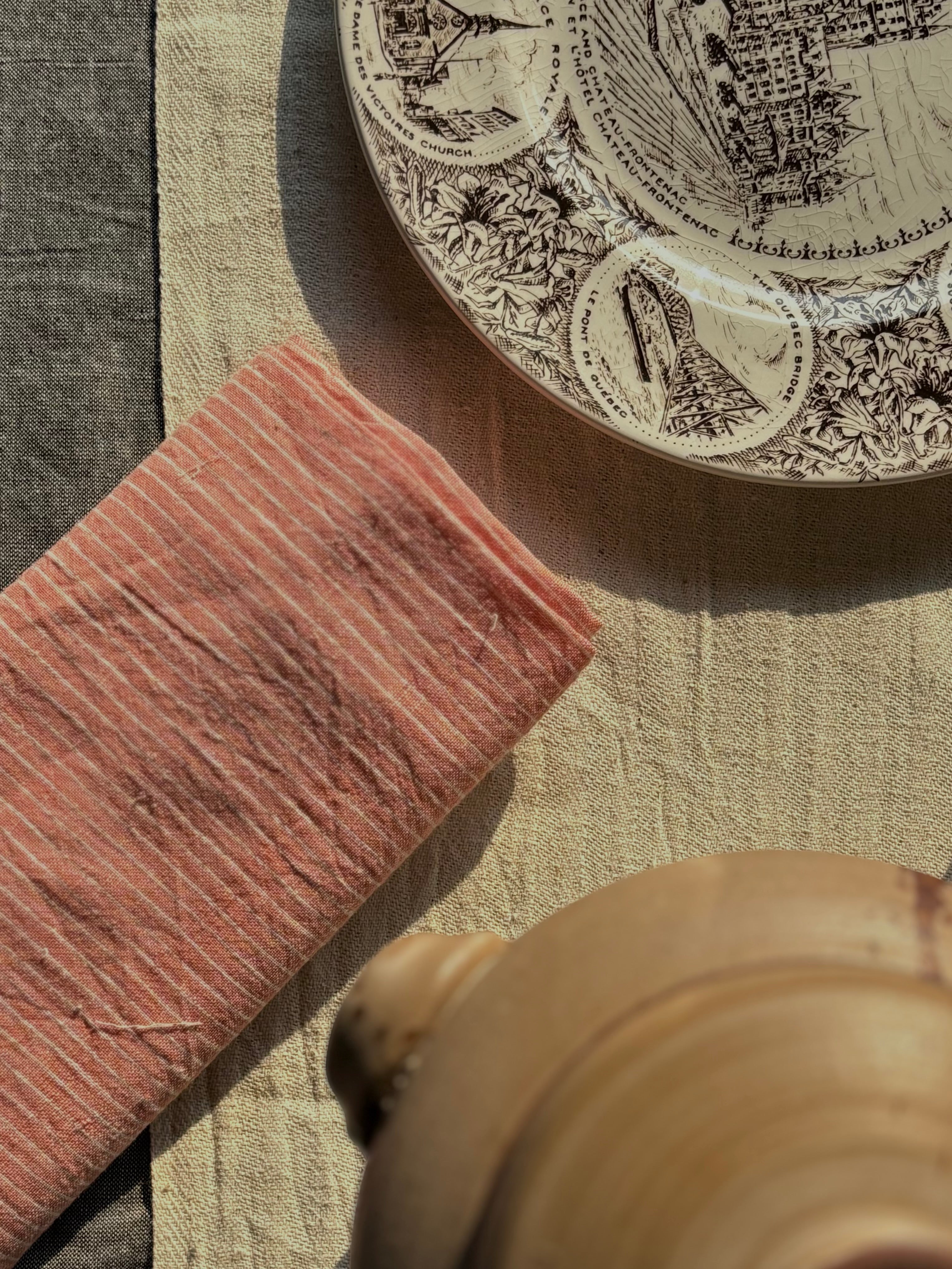 The Kala Cotton Table Runner in Undyed Ivory