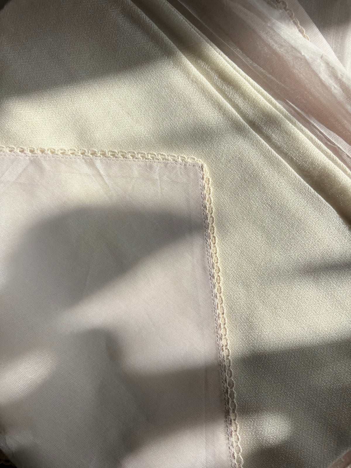 The Highland Wool-Silk Stole in Ivory