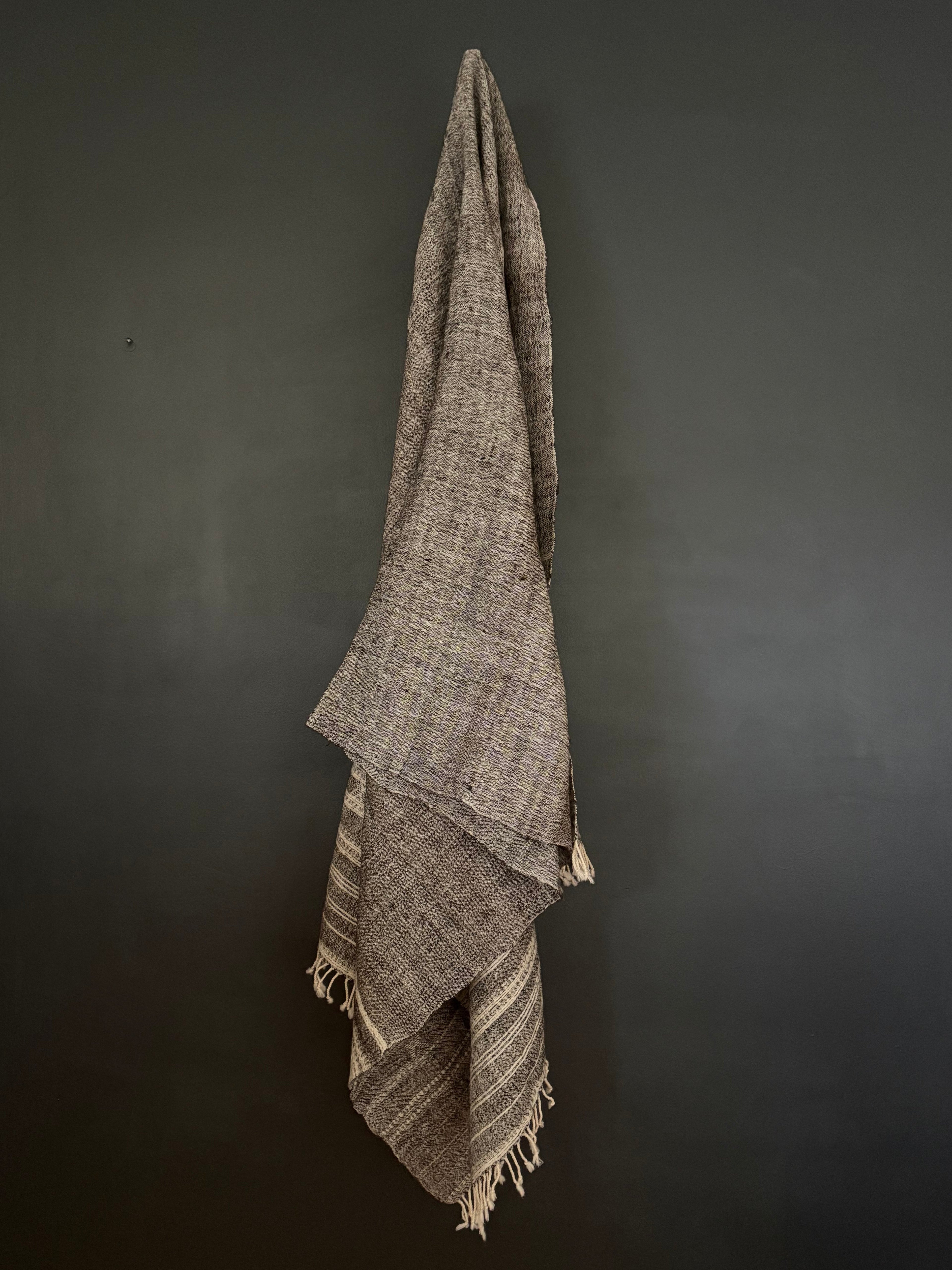 The Pastoralist Wool Throw in Warm Ash