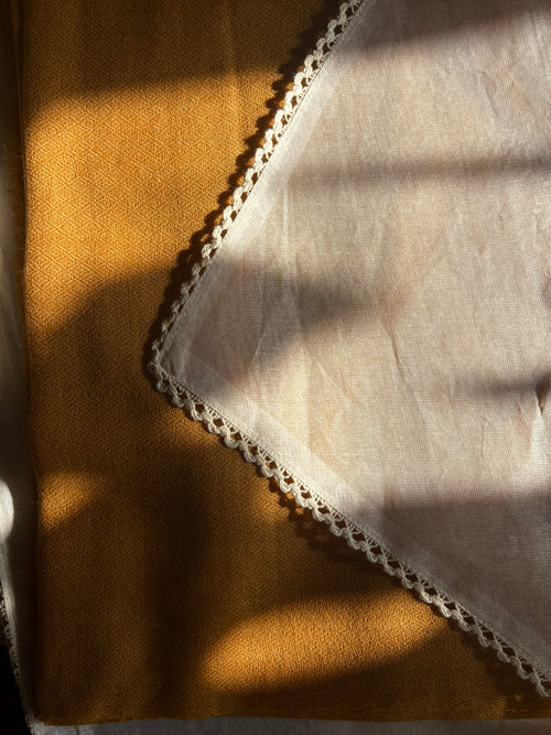 Merino & Silk Stole in Mustard