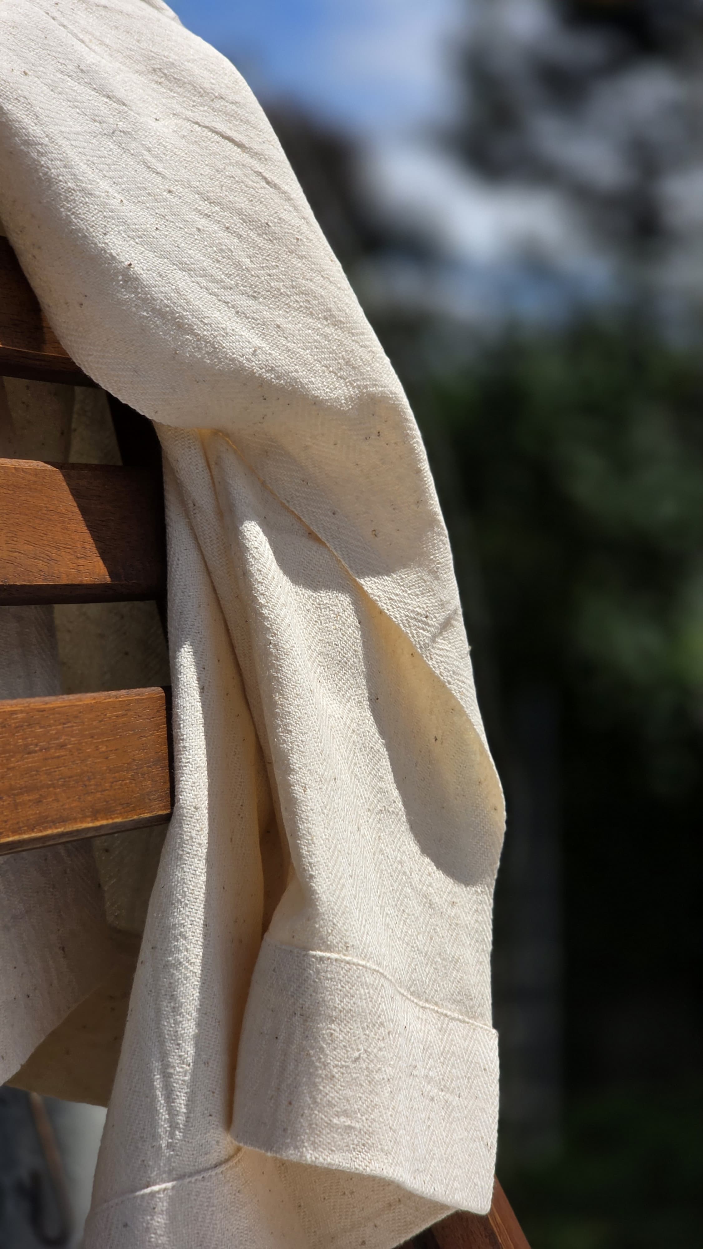 The Kala Cotton Hand Towel in Ivory
