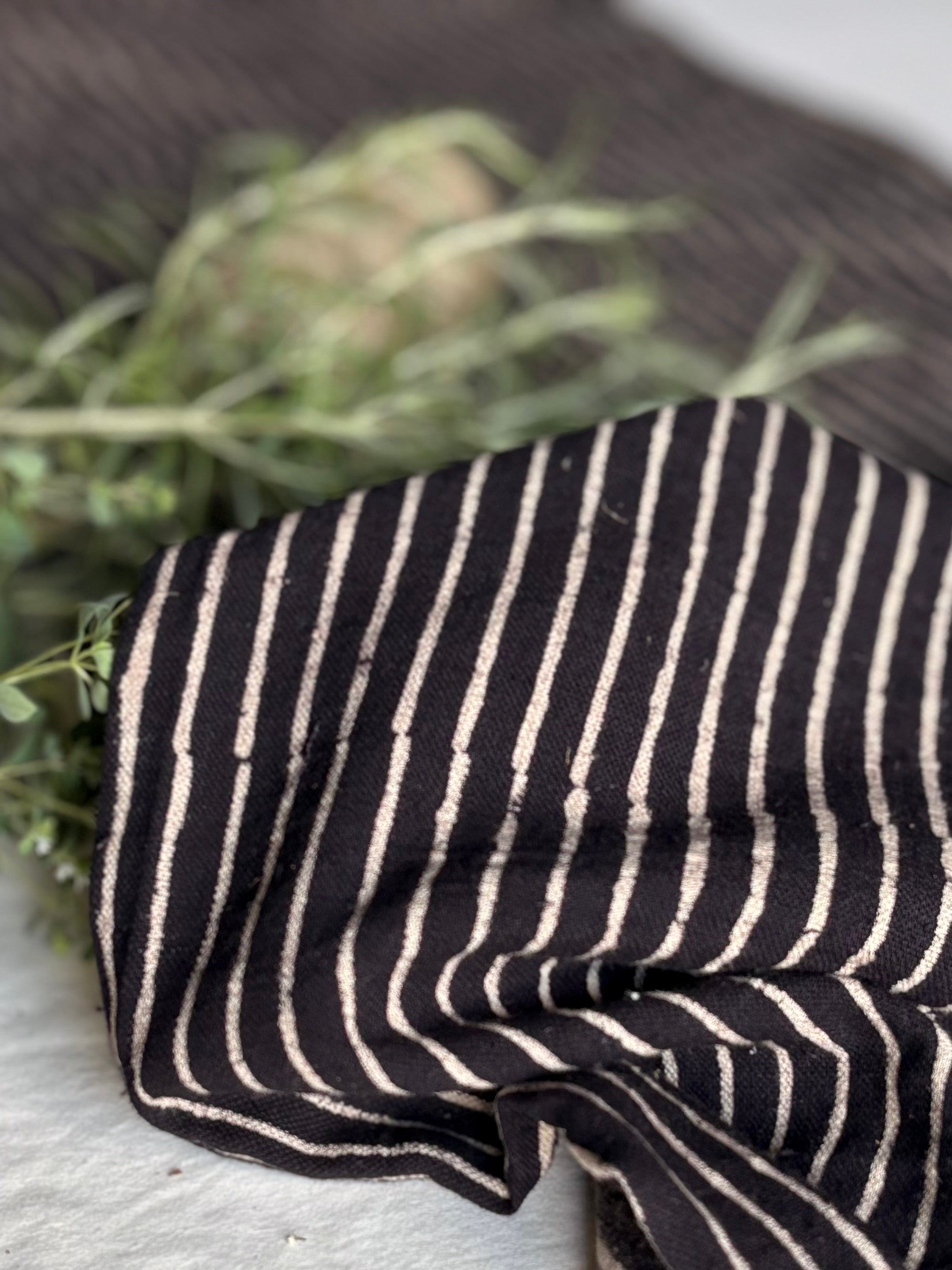 The Kala Cotton Table Runner in Woodsmoke