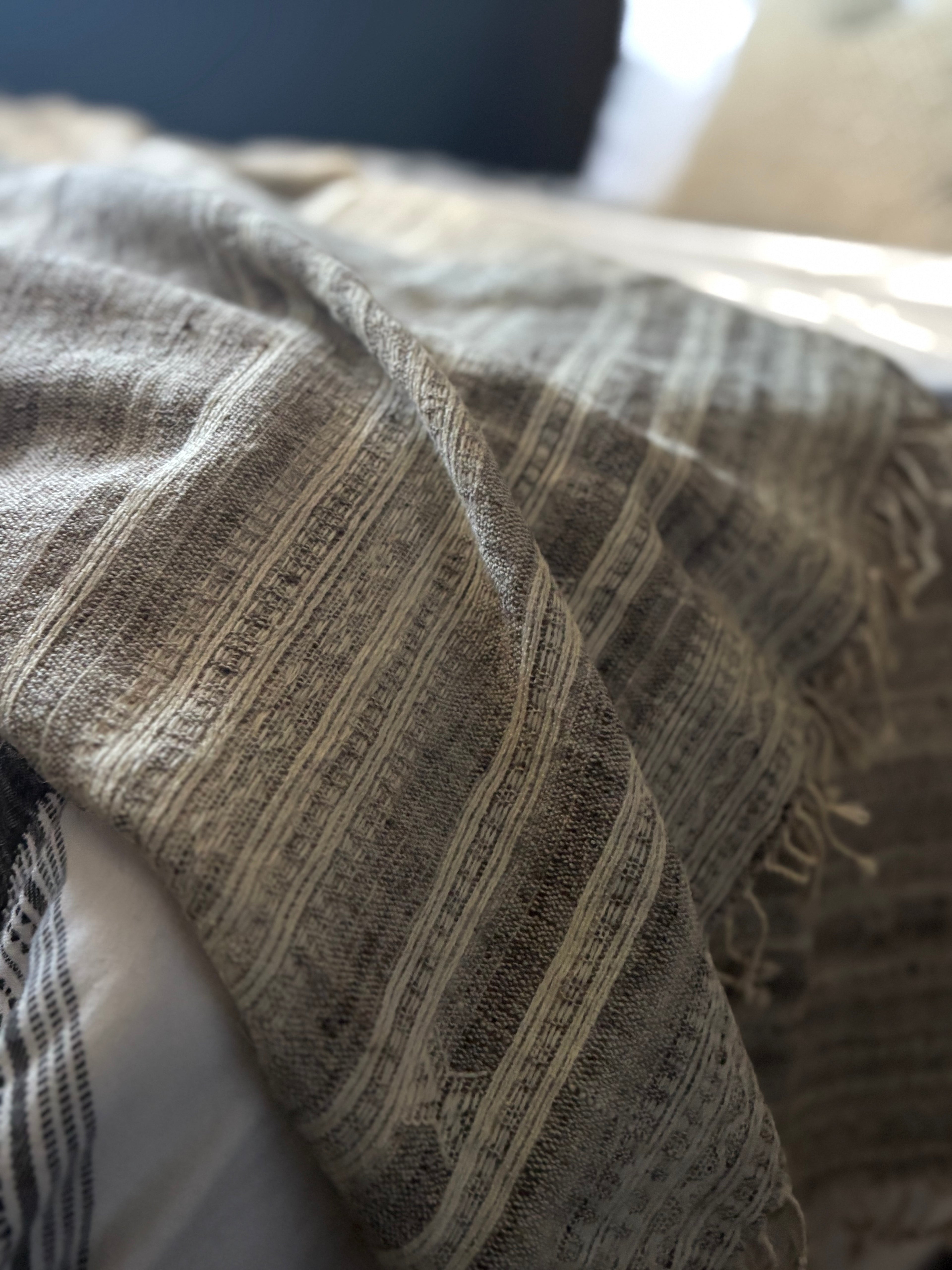 The Pastoralist Wool Throw in Dove Gray