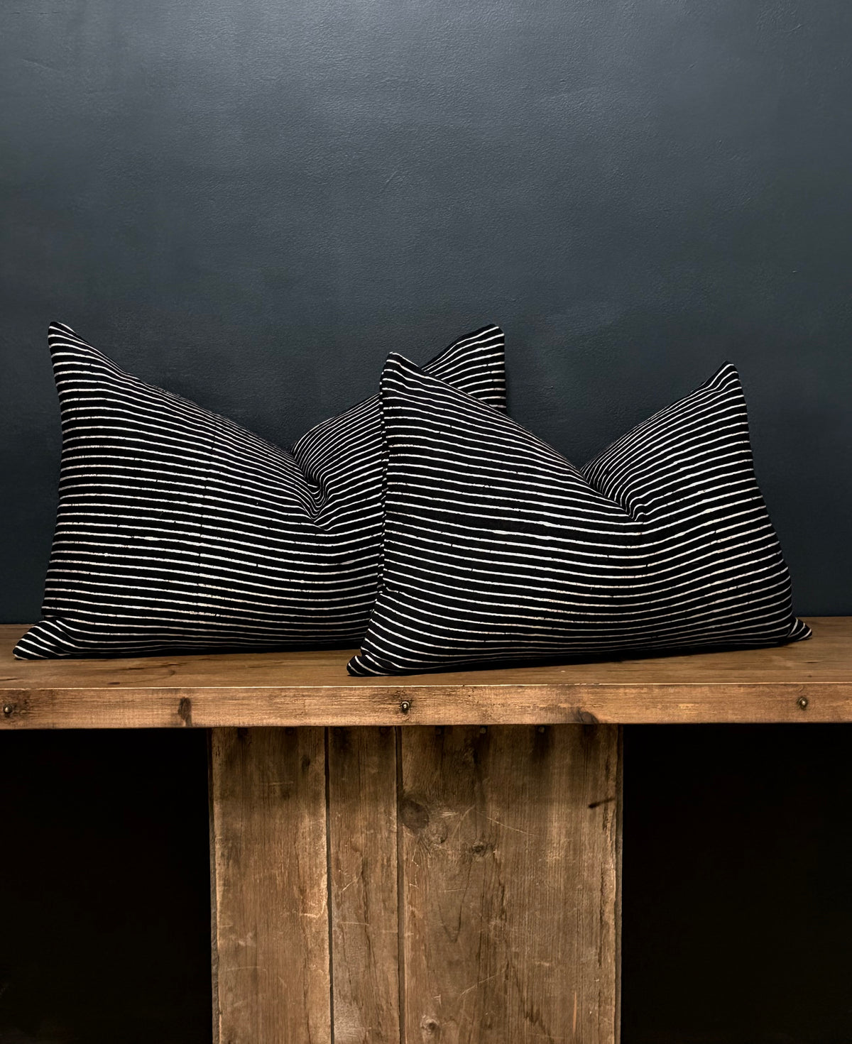 The Kala Cotton Lumbar Pillow Cover in Woodsmoke