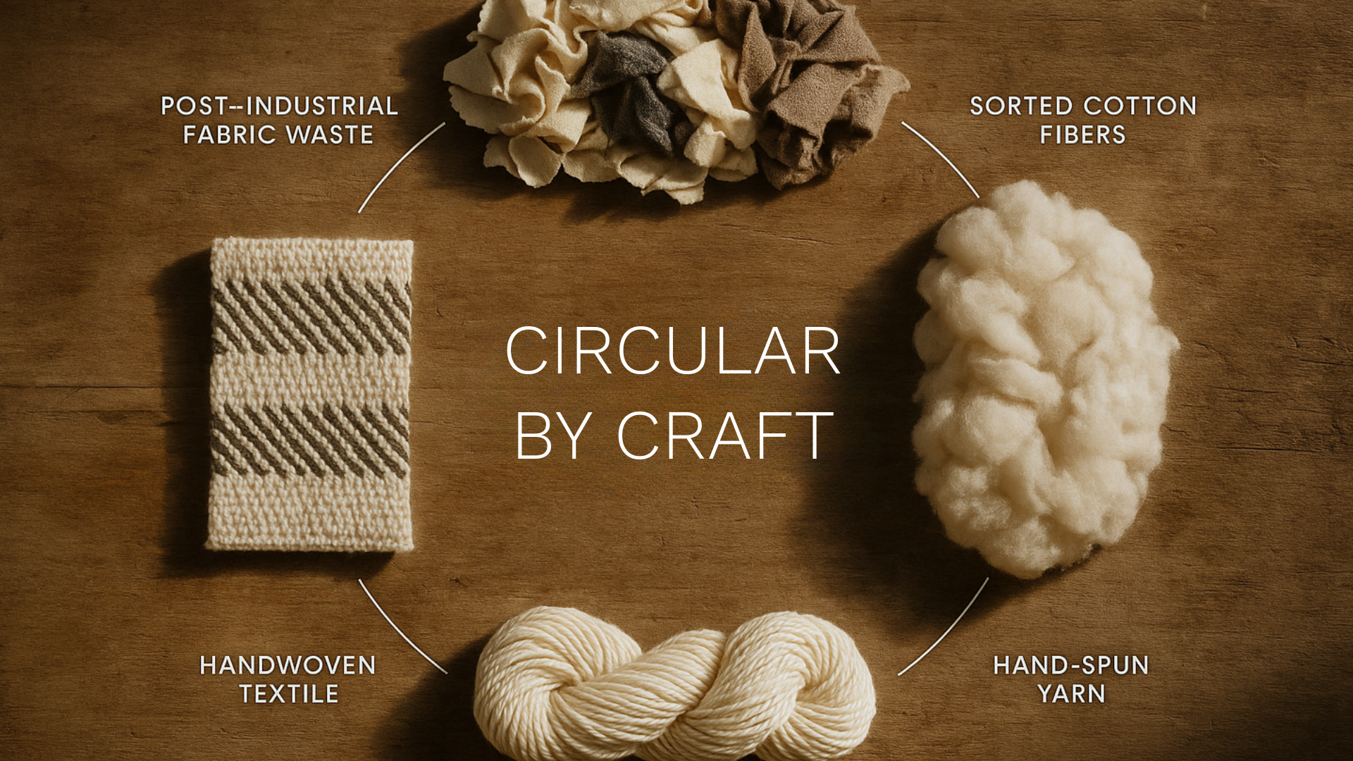 Handwoven Recycled Cotton Napkin - Autumn Stripe