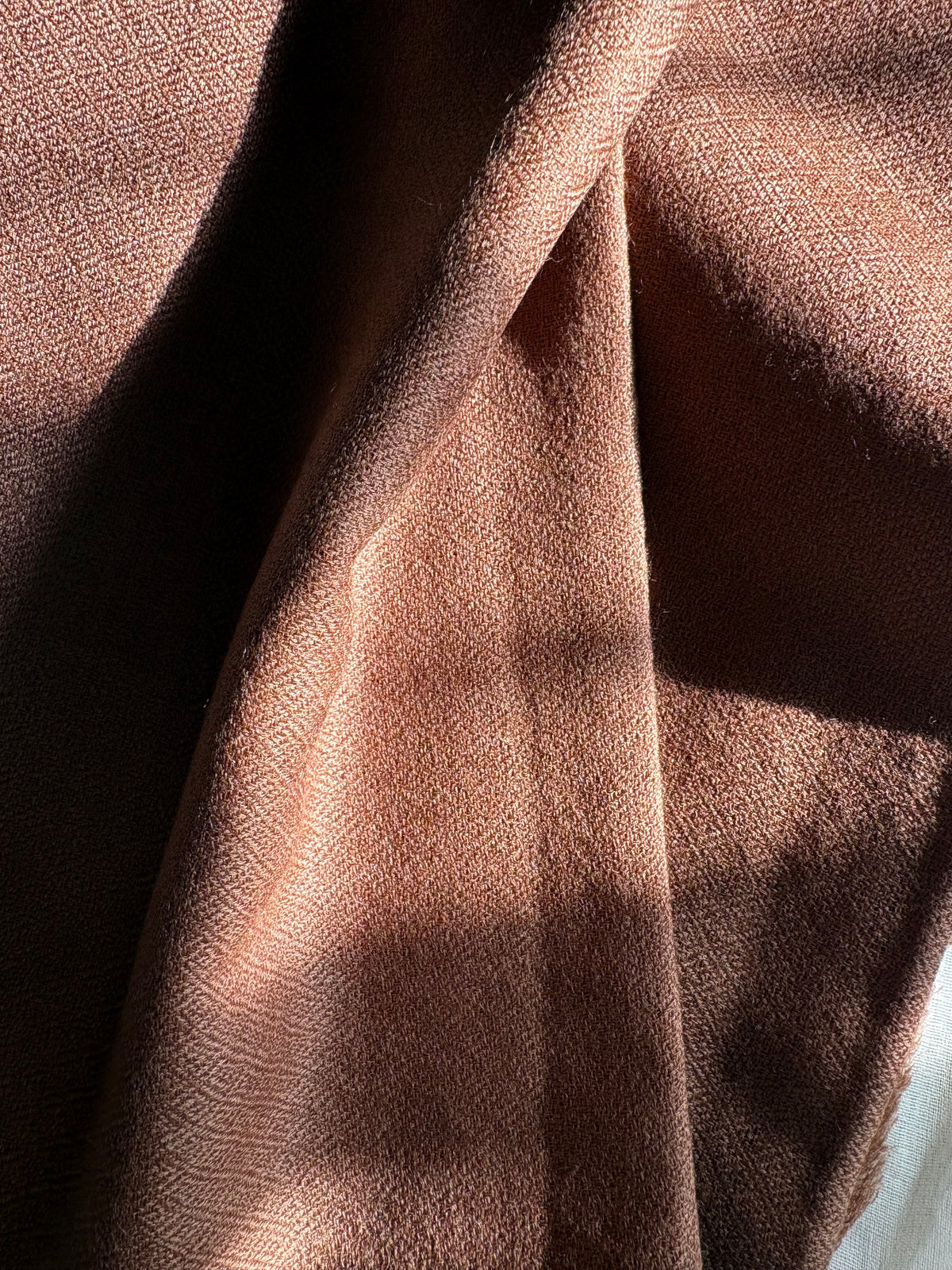 The Highland Wool-Silk Stole in Chocolate