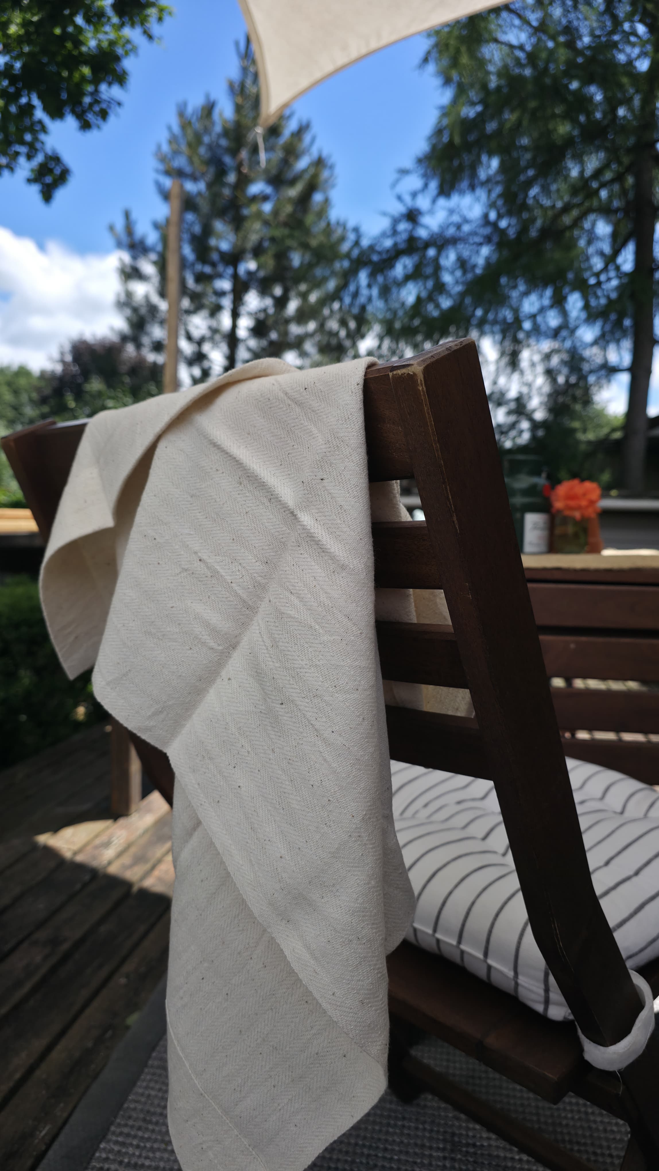 The Kala Cotton Hand Towel in Ivory