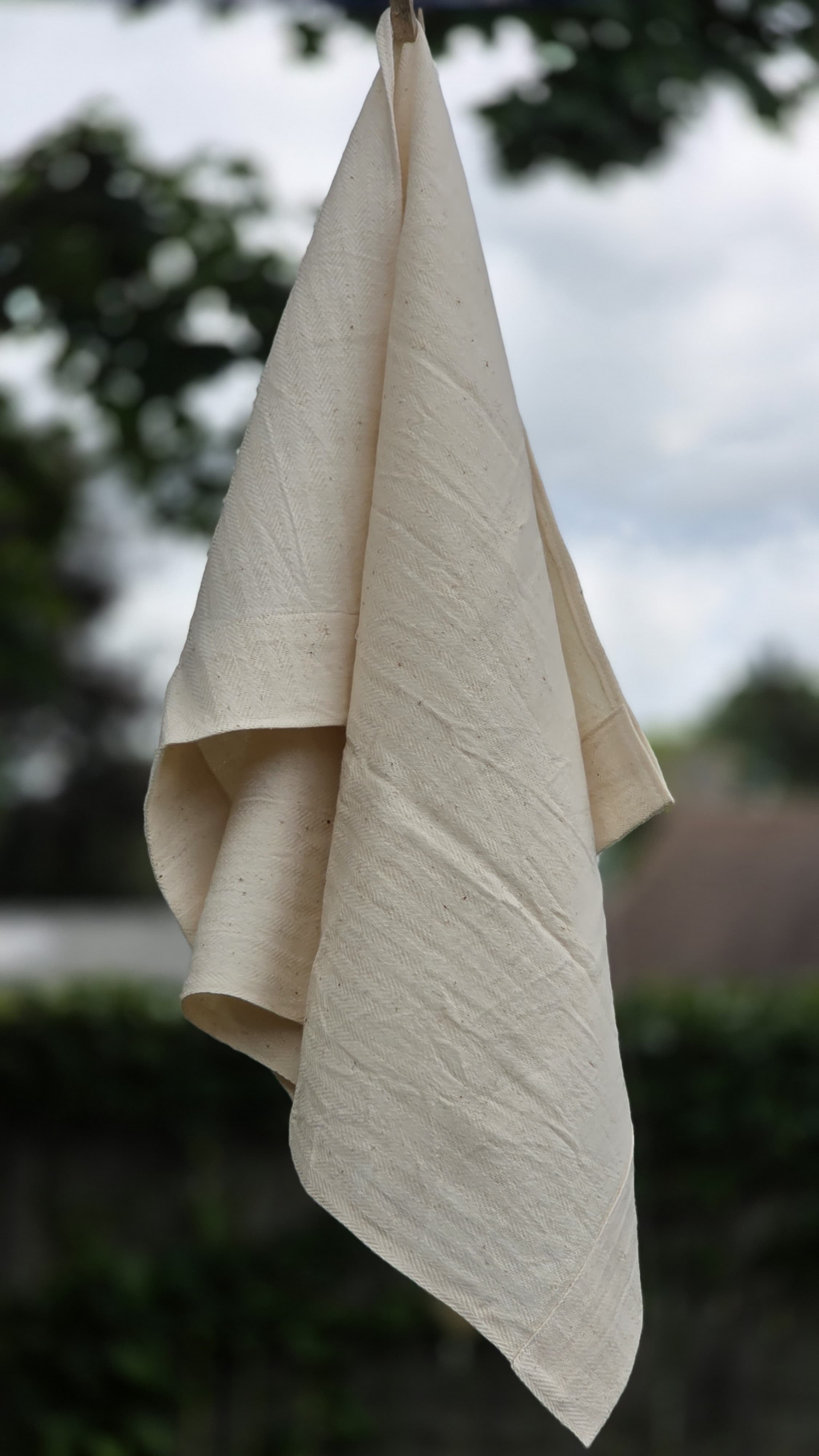 The Kala Cotton Hand Towel in Ivory
