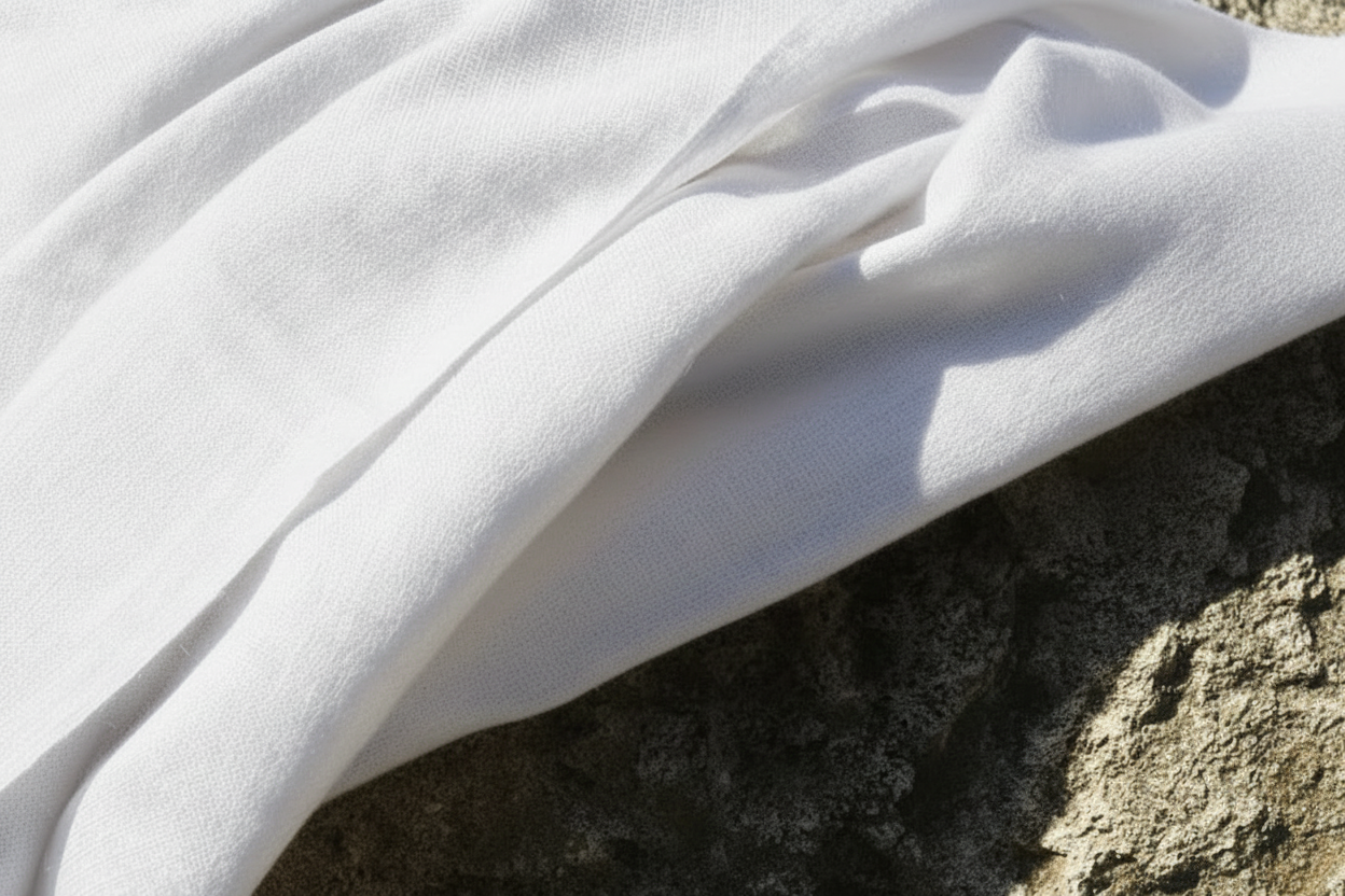 Fine Wool Pashmina in White