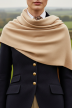 The Highland Wool-Silk Stole in Champagne