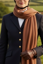 The Highland Wool-Silk Stole in Rich Chocolate