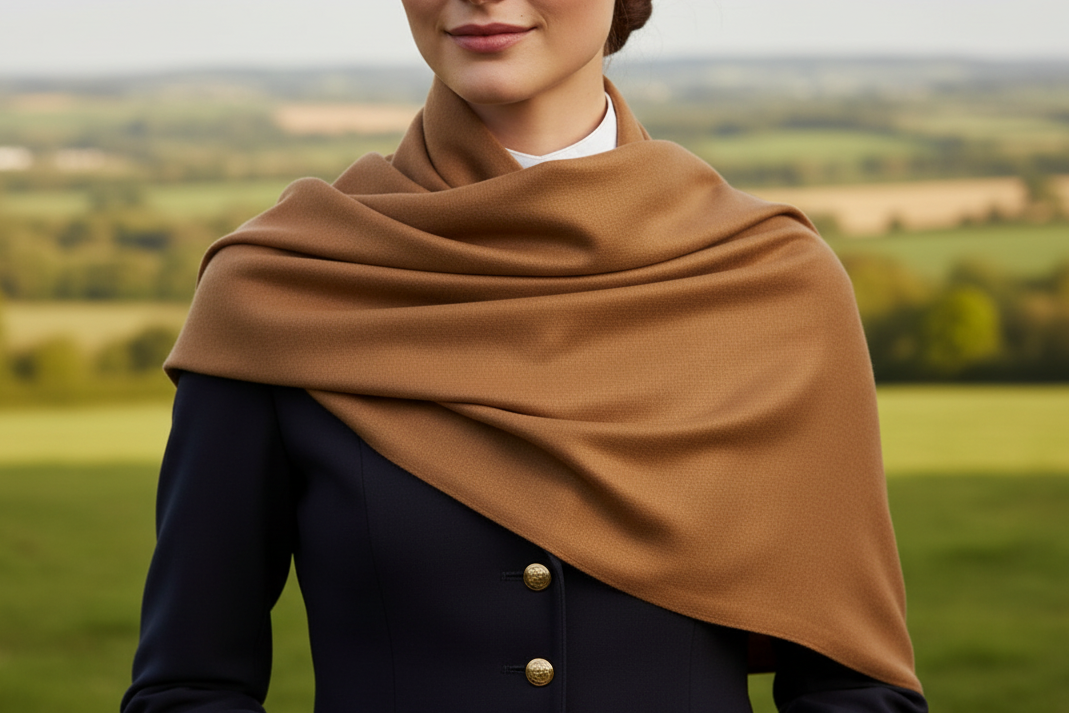 Fine Wool Pashmina in Caramel