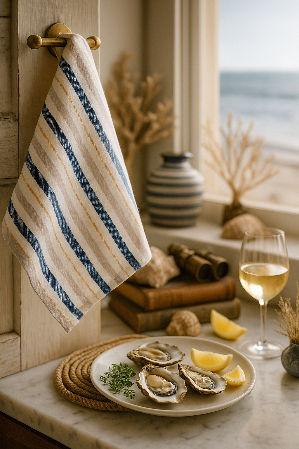 The Kitchen Towel in Nautical Stripe