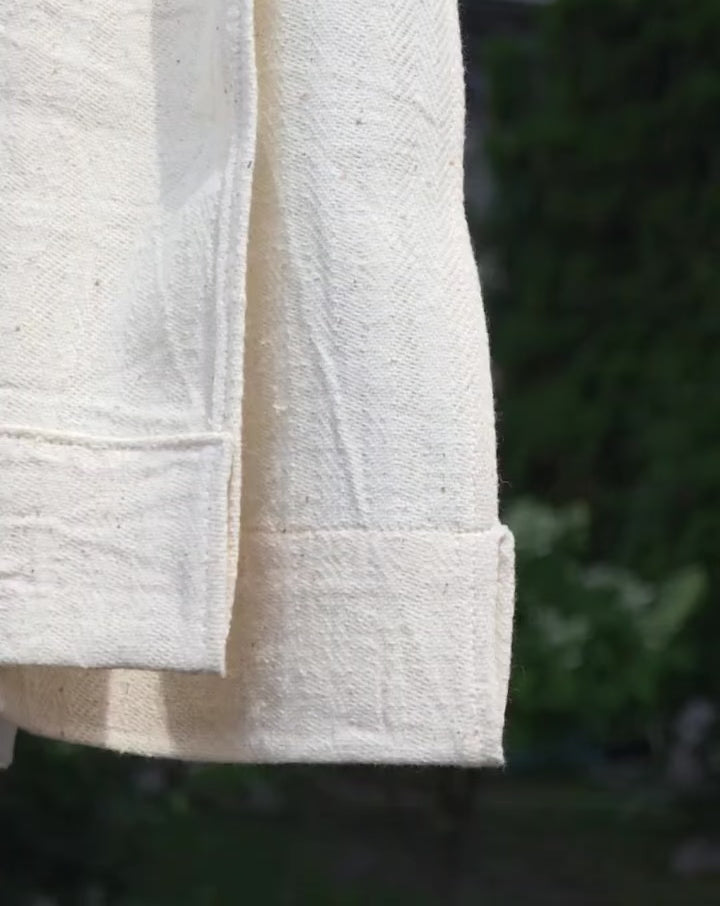 The Kala Cotton Hand Towel in Ivory