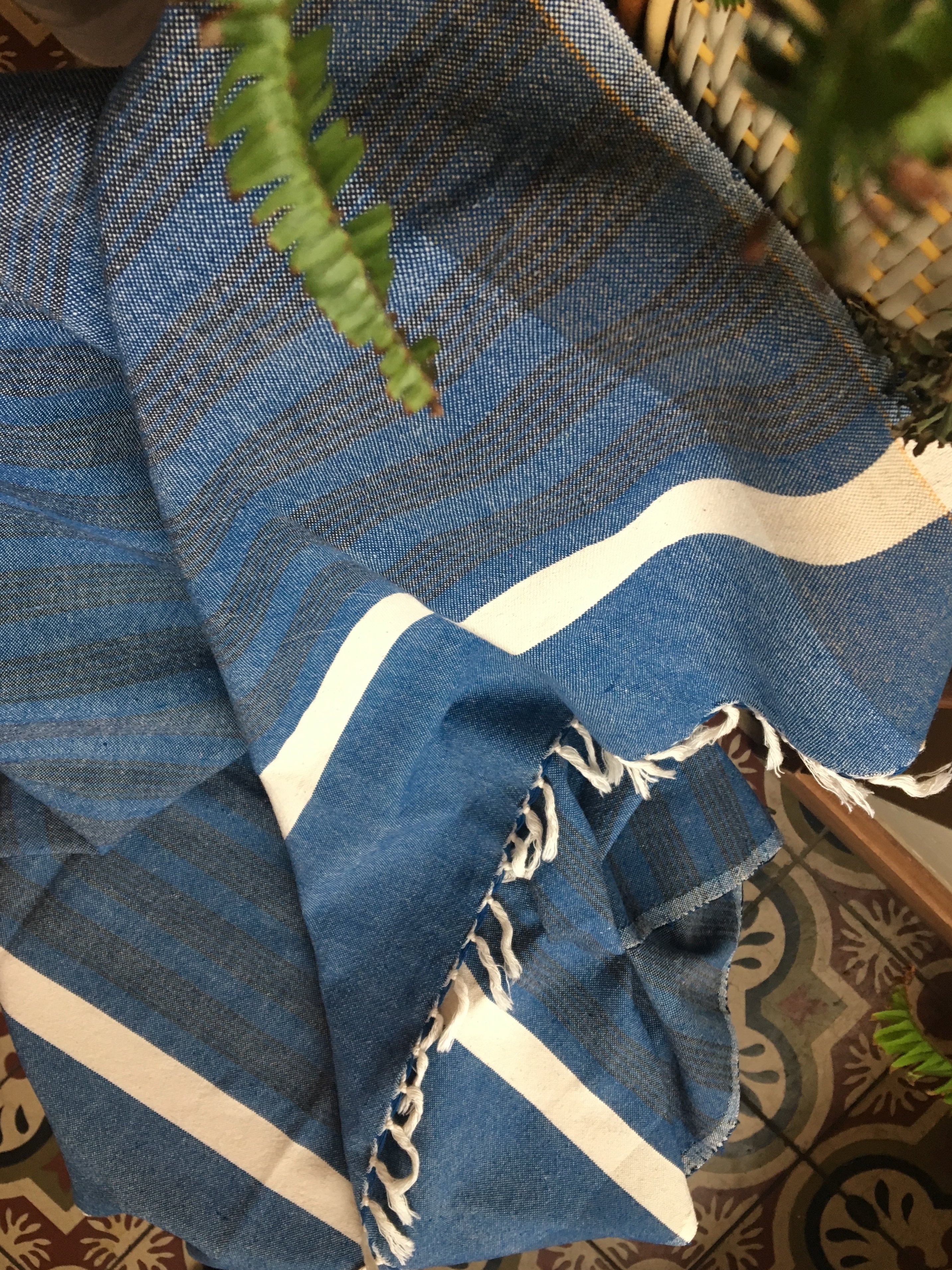 The Bath Towel in Farmhouse Blue