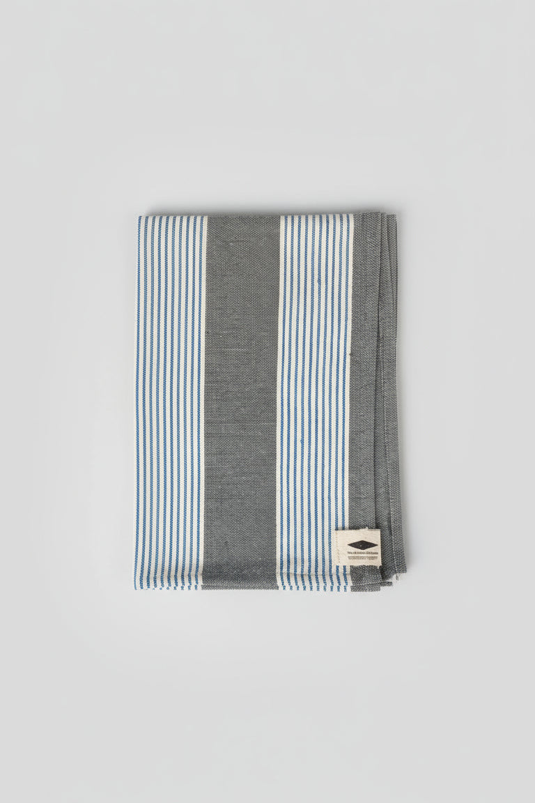 Graphite Navy Micro Stripes Recycled Tea Towel